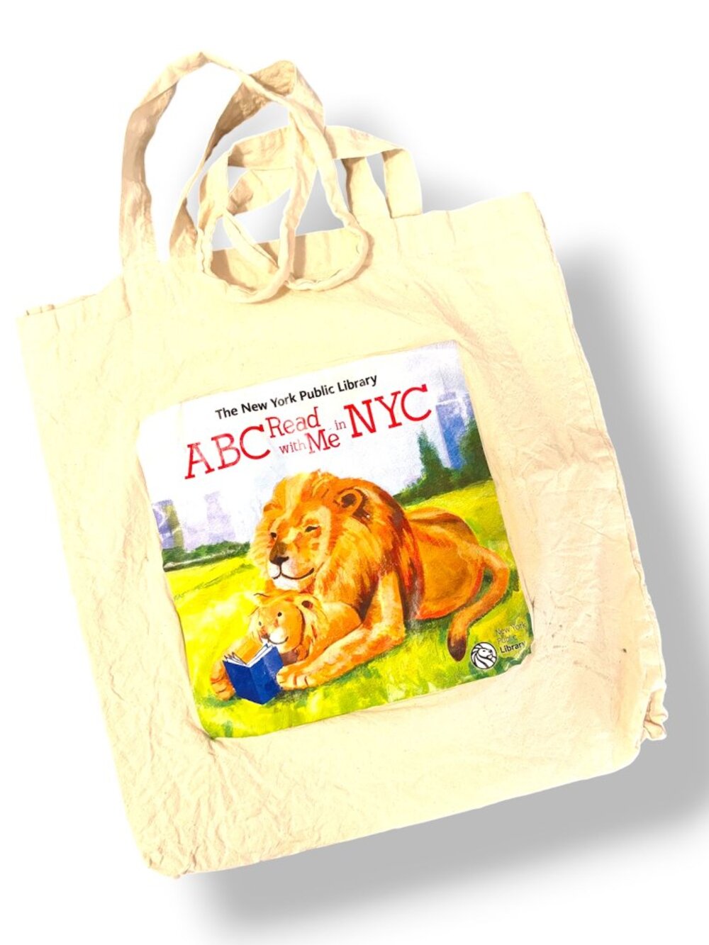 NYPL Lion & Cub Cotton Kids Book Tote